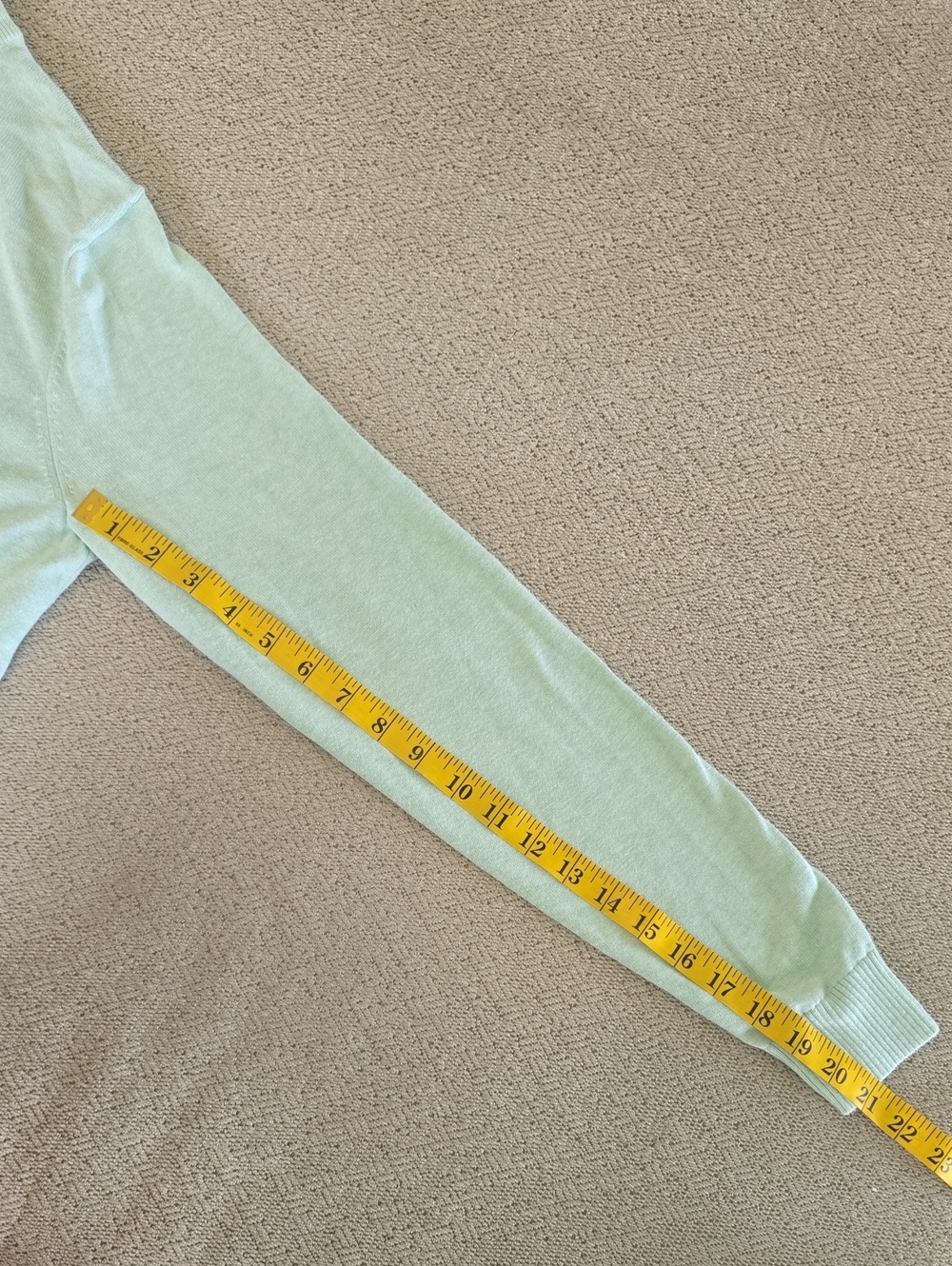 Vineyard Vines Heather Mint Green 1/4 Zip Pullover Sweater - Size XS - Picture 9 of 12